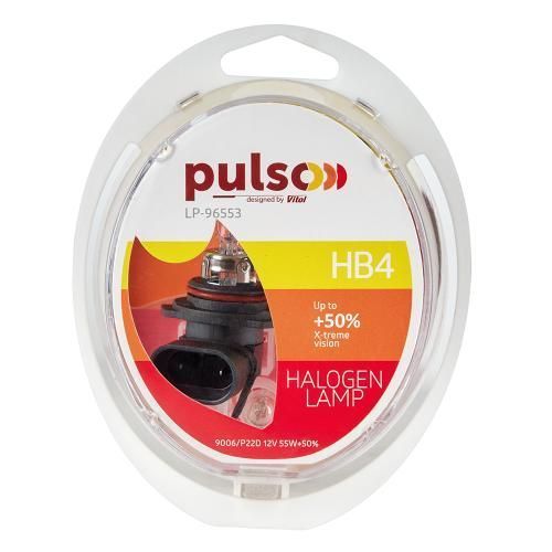 Лампы PULSO/галогенные HB4/9006/P22D 12v55w+50% X-treme Vision/plastic box (LP-96553) LP-96553 фото товара