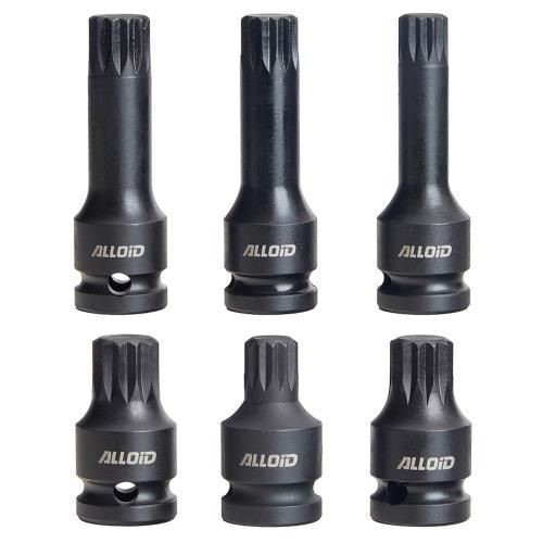 Alloid. Набор ударных бит SPLINE M14 M16 M18. (высокие 78мм / низкие43мм) NUB-2505 фото товара