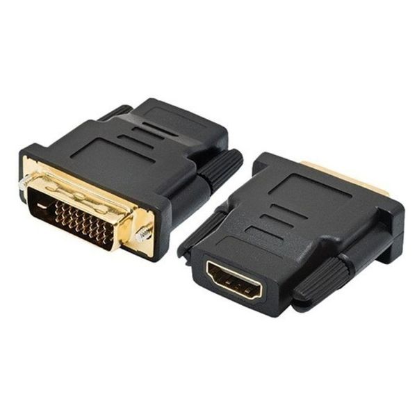 Перехідник VGA (мама) / DVI-I 24 + 5 (тато) Black Q50 YT-A-HDMI(F)/DVI(M)-B фото