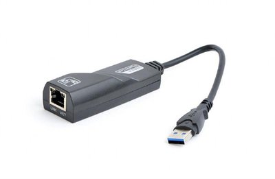 Мережевий адаптер Gembird (NIC-U3-02) USB - Gigabit Ethernet, чорний NIC-U3-02 фото