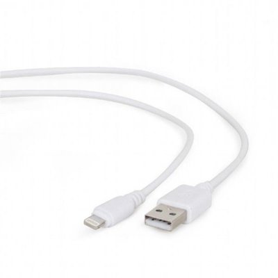 Кабель Cablexpert USB - Lightning (M/M), 0.1 м, білий (CC-USB2-AMLM-W-0.1M) CC-USB2-AMLM-W-0.1M фото