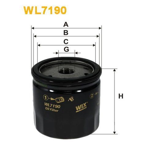 Фільтр оливи Opel Astra F/Astra F Cabrio, Astra G/Cabrio/Coupe (Astra II); Vauxhall As Wix Filters (WL7190) WL7190 фото товара