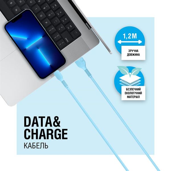 Кабель ACCLAB AL-CBCOLOR-L1BL USB - Lightning (M/M), 1.2 м, Blue (1283126518188) 1283126518188 фото