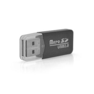 Кардрідер універсальний MERLION CRD-1BK TF / Micro SD, USB2.0, Black, OEM Q1500 CRD-1BK фото