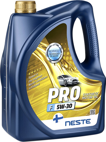 Масло моторное синтетическое NESTE Pro F 5W30_4л (API SL/CF; ACEA A5/B5; Ford WSS-M2C913; Renault 0700) СТ-00054983 фото товара