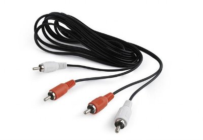 Аудіо-кабель Cablexpert 2хRCA - 2хRCA (M/M), 3 м, чорний (CCA-2R2R-10) CCA-2R2R-10 фото