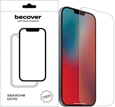 Захисне скло BeCover для Apple iPhone 13/13 Pro Crystal Clear Glass 3D (709243) 709243 фото