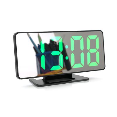 Електронний годинник VST-888 Дзеркальний дисплей, з датчиком температури, будильник, живлення від кабелю USB, Green VST-888G фото