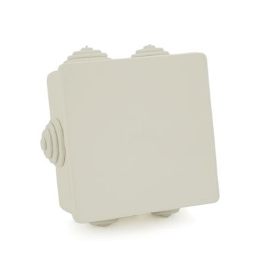 Коробка розподільна, СOURBI 80х80х40 біла з кабельними вводами, IP54 (негорюча) 32-21022-808 фото