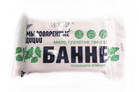 Мыло туалетное твёрдое банное 100г Мыловаренные традиции 055004 фото товара