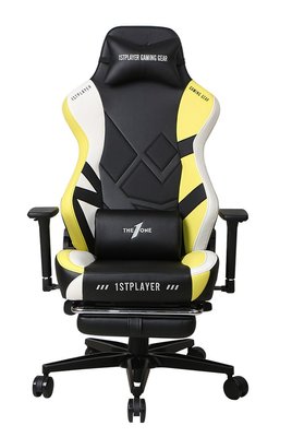 Крісло для геймерів 1stPlayer Duke Black-White-Yellow Duke Black&White&Yellow фото