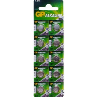 Батарейка GP ALKALINE Button Cell 1.5V 192-U10 щелочная, AG3, LR41 (4891199015533) 4891199015533 фото