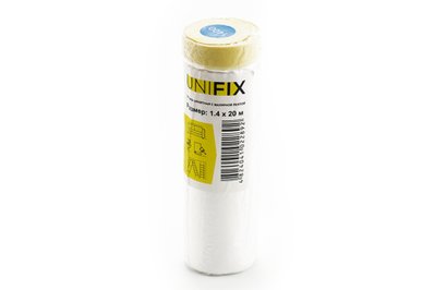 Пленка защитная с малярной лентой 1400мм*20м UNIFIX PLM-140020 фото