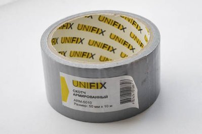 Стрічка клейка армована сіра 50мм*10м UNIFIX ARM-5010 фото