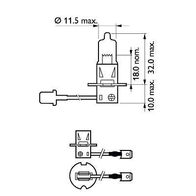 Автолампа галогенова H3 12V 55W PK22S / LONGERLIFE ECOVISION - В 4РАЗИ ЗБІЛЬШЕНО СТРОК СЛУЖБИ 12336LLECOC1 фото товара