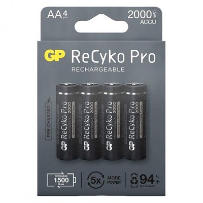Акумулятори GP Recyko Pro 2000 (GP210AAHCB-2EB4) AA/HR06 NI-MH 2000 mAh BL 4 шт GP210AAHCB-2EB4 фото