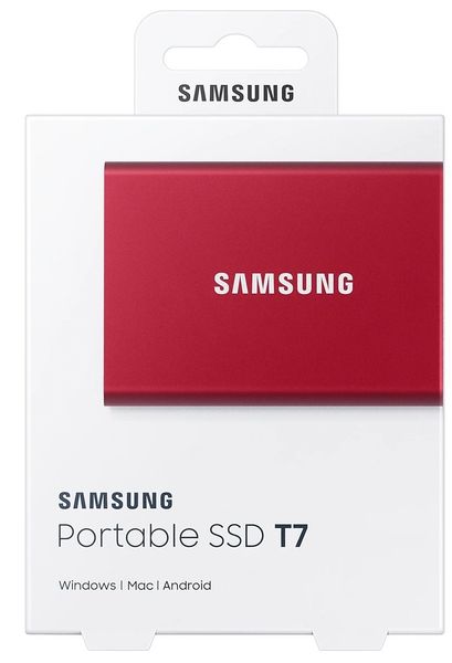 Накопичувач зовнішній SSD 2.5" USB 2.0TB Samsung T7 Red (MU-PC2T0R/WW) MU-PC2T0R/WW фото