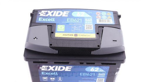 Акумулятор 62Ah-12v Exide EXCELL (242х175х190), L, EN540 EB621 фото товару