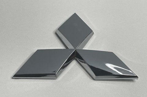 Емблема Mitsubishi 95x84 mm (хром) mit006 фото товару