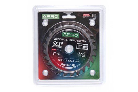 Диск пильний по дереву 125х22.2мм 24Т APRO PRO 830108 фото товару