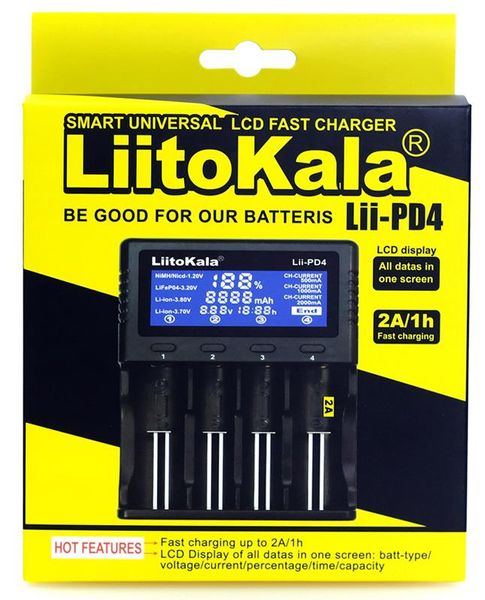 ЗП універсальний Liitokala PD4, 4 канали, LCD дисплей, підтримує Li-ion, Ni-MH і Ni-Cd AA (R6), ААA (R03), AAAA, С (R14) Lii-PD4 фото