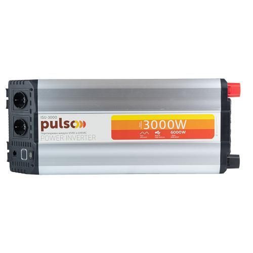 Преобраз. напряжения PULSO/ISU-3000/12V-220V/3000W/USB-5VDC2.0A/син.волна/клеммы (ISU-3000) ISU-3000 фото товара