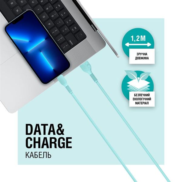 Кабель ACCLAB AL-CBCOLOR-L1MT USB - Lightning (M/M), 1.2 м, Mint (1283126518195) 1283126518195 фото