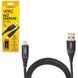 Кабель VOIN CC-4202L BK USB - Lightning 3А, 2m, black (швидка зарядка/передача даних) (CC-4202L BK) CC-4202L BK фото 1