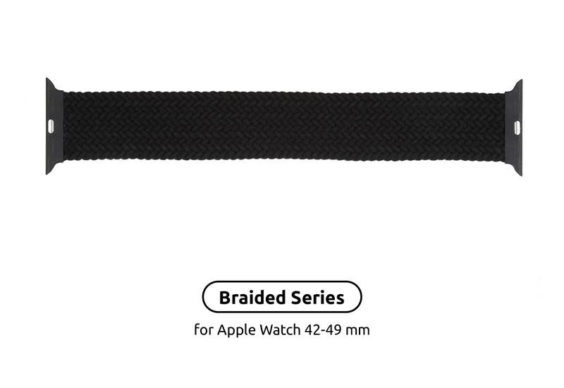 Ремінець Armorstandart Braided Solo Loop для Apple Watch 42mm/44mm/45mm/49mm Charcoal Size 10 (172 mm) (ARM58074) ARM58074 фото