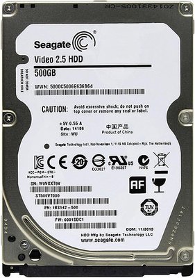 Накопичувач HDD 2.5" SATA 500GB Seagate 5400rpm 16MB Video (ST500VT000) ST500VT000 фото