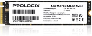 Накопичувач SSD 256GB Prologix S380 M.2 2280 PCIe 3.0 x4 NVMe TLC (PRO256GS380) PRO256GS380 фото