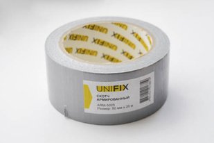 Стрічка клейка армована сіра 50мм*25м UNIFIX ARM-5025 фото