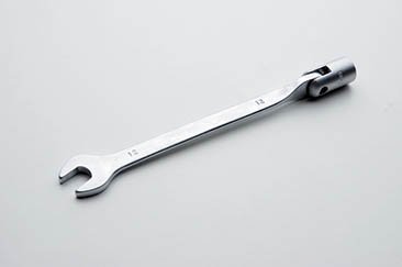 Ключ рожково - накидний шарнірний CrV 10мм СИЛА 201510 фото