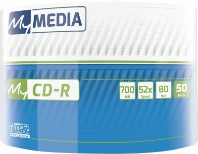 Диски CD-R MyMedia (69206) 700MB 52x Wrap 50шт Full Printable без шпинделя 69206 фото