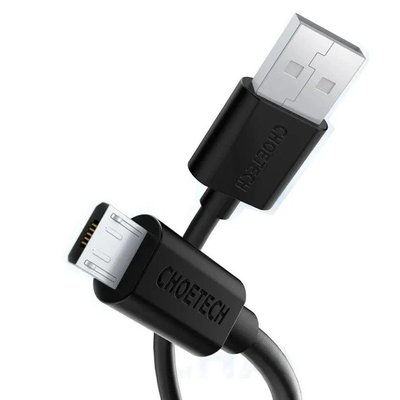 Кабель Choetech USB - micro USB (M/M), 1.2 м, Black (AB003) AB003 фото