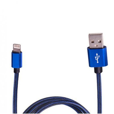 Кабель USB - Apple (Blue) ((100) Bl) (100) Bl фото