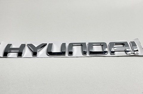 Емблема напис Hyundai 160x26 mm (хром/новая) hy006 фото товару