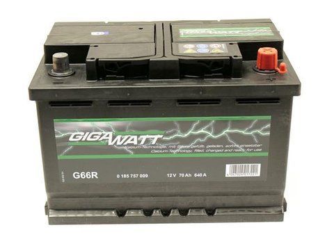 Акумулятор GIGAWATT ПРАВ [+] 12V 70AH 640A 278*175*190 0185757009 фото товару