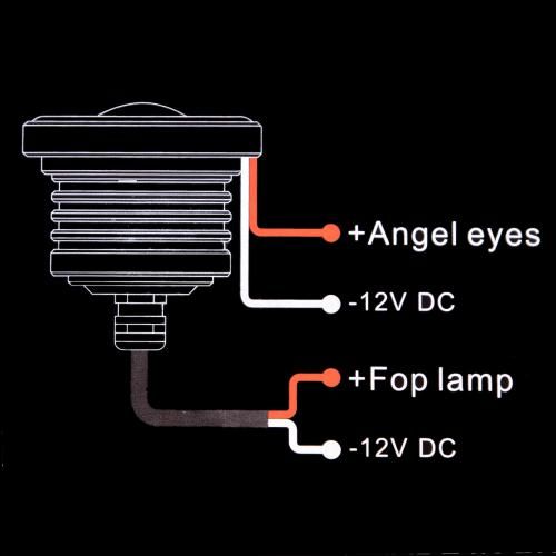 Лінзи LED Angel Eves 12V-55W D-76мм бiлi (AG-2510 W) AG-2510 W фото