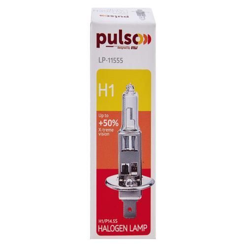 Лампа PULSO/галогенная H1/P14.5S 12v55w+50% X-treme Vision/c/box (LP-11555) LP-11555 фото товара