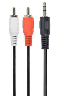 Аудіо-кабель Cablexpert 3.5 мм - 2хRCA (M/M), стерео, 15 м, чорний (CCA-458-15M) CCA-458-15M фото
