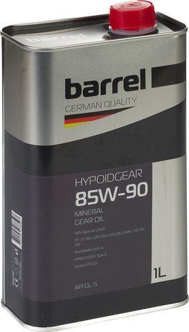 Олива трансмісійна BARREL HYPOIDGEAR 85W90 GL-5 кан.1л 121043110 фото товару