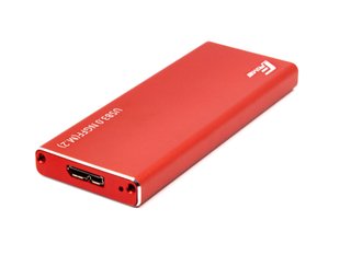 Зовнішня кишеня Frime M.2 NGFF SATA, USB 3.0, Metal, Red (FHE203.M2U30) FHE203.M2U30 фото