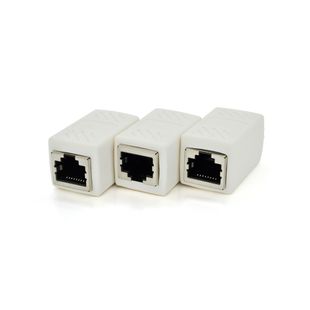 З'єднувач RJ45 8P8C мама / мама RJ45 для з'єднання кабелю, екранований, білий, Q50 06435 фото