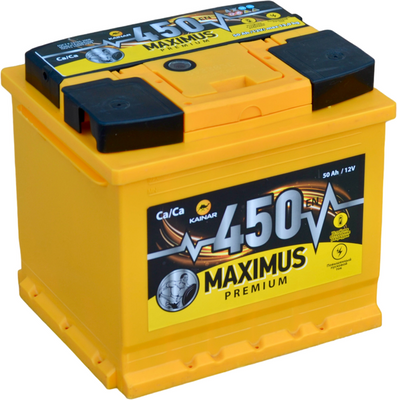 АКБ 50Ач MAXIMUS Premium (+/-) EN450 (12,4кг) 206x175x190 СТ-00125294 фото