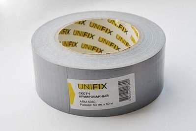 Стрічка клейка армована сіра 50мм*50м UNIFIX ARM-5050 фото