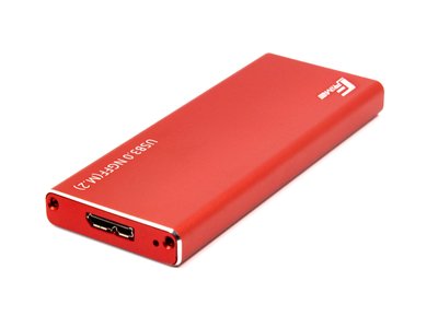 Зовнішня кишеня Frime M.2 NGFF SATA, USB 3.0, Metal, Red (FHE203.M2U30) FHE203.M2U30 фото