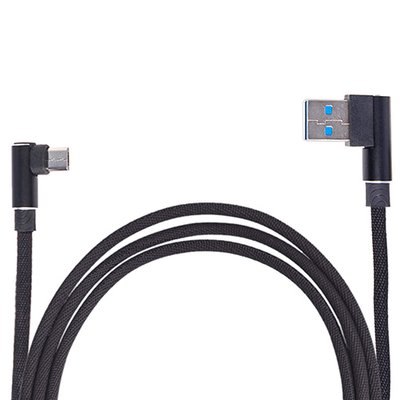 Кабель USB - Micro USB (Black) 90° ((400) Bk 90°) (400) Bk 90° фото