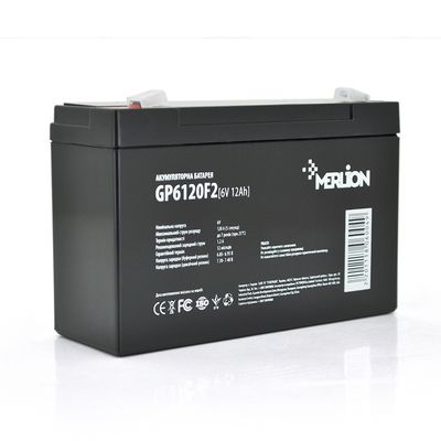 Акумуляторна батарея MERLION AGM GP6120F2 6 V 12Ah ( 150 x 50 x 95 (100) ) Q10 GP6120F2 фото