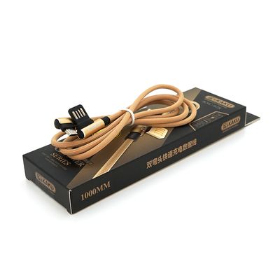 Кабель iKAKU KSC-028 JINDIAN charging data cable for micro, Gold, довжина 1м, 2.4A, BOX KSC-028-G-M фото